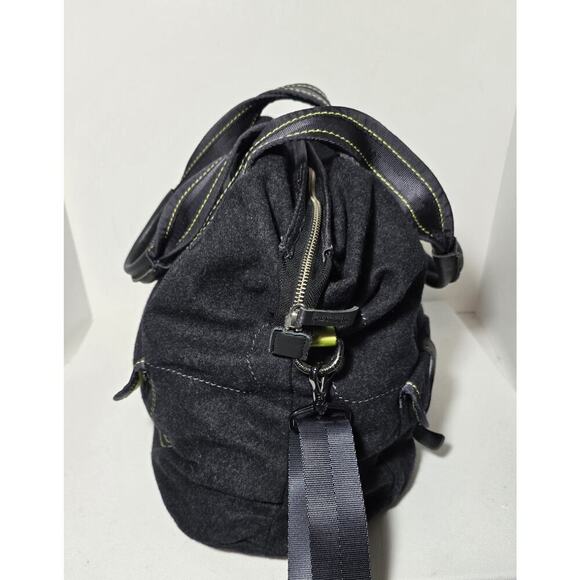 Lululemon Athletica Lucky Wool Charcoal Gray Neon XL Gym Yoga Laptop Tote Bag - Picture 4 of 11